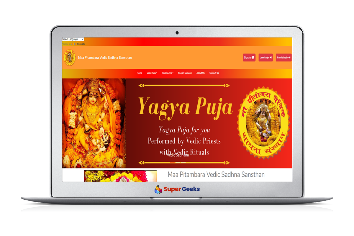 Our Works 30 Vedic Pooja Website Development: Illustration of a serene altar with incense and offerings.