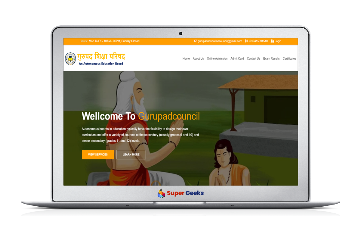 Our Works 24 School Management website