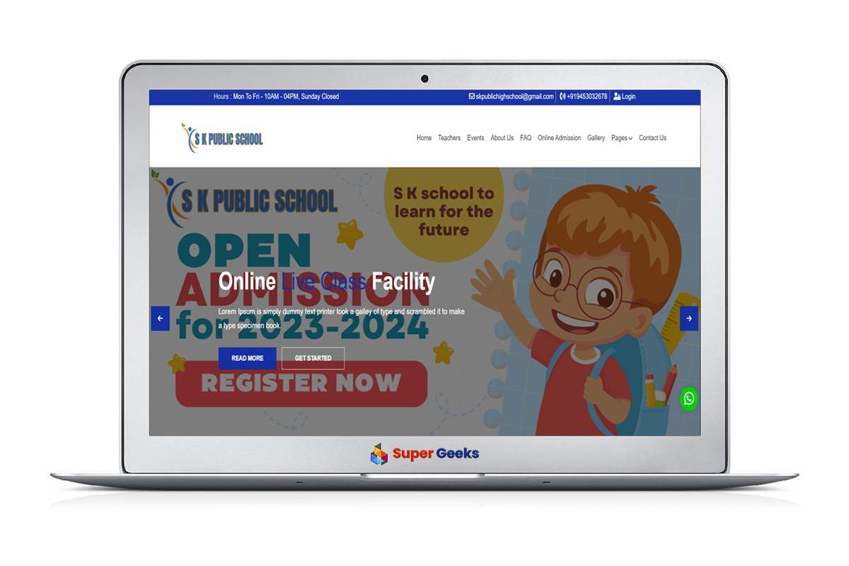 Our Works 22 School Management Website Development