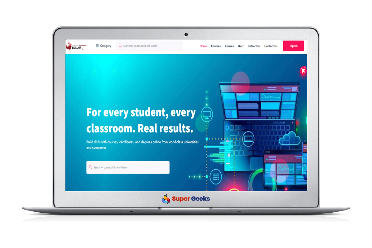 Our Works 18 Online Learning Platform Website Development
