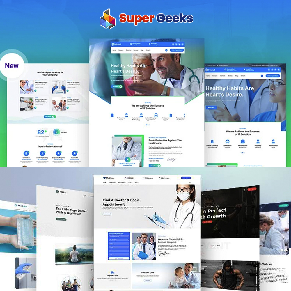 Web Development 20 Hospital web development company in India Banner