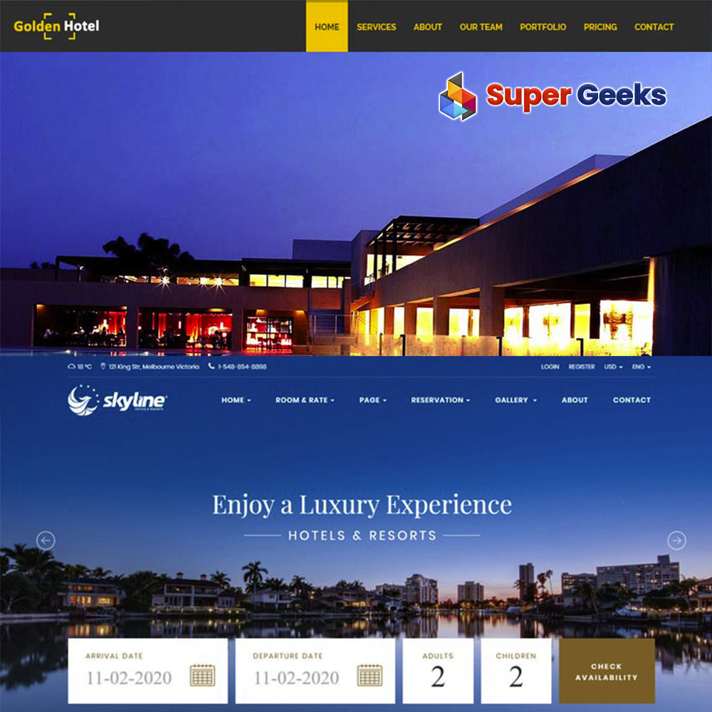Web Development 22 Hotel web development company in India Banner