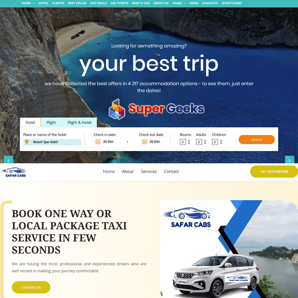 Web Development 23 Travel and Online Booking web development company in India Banner
